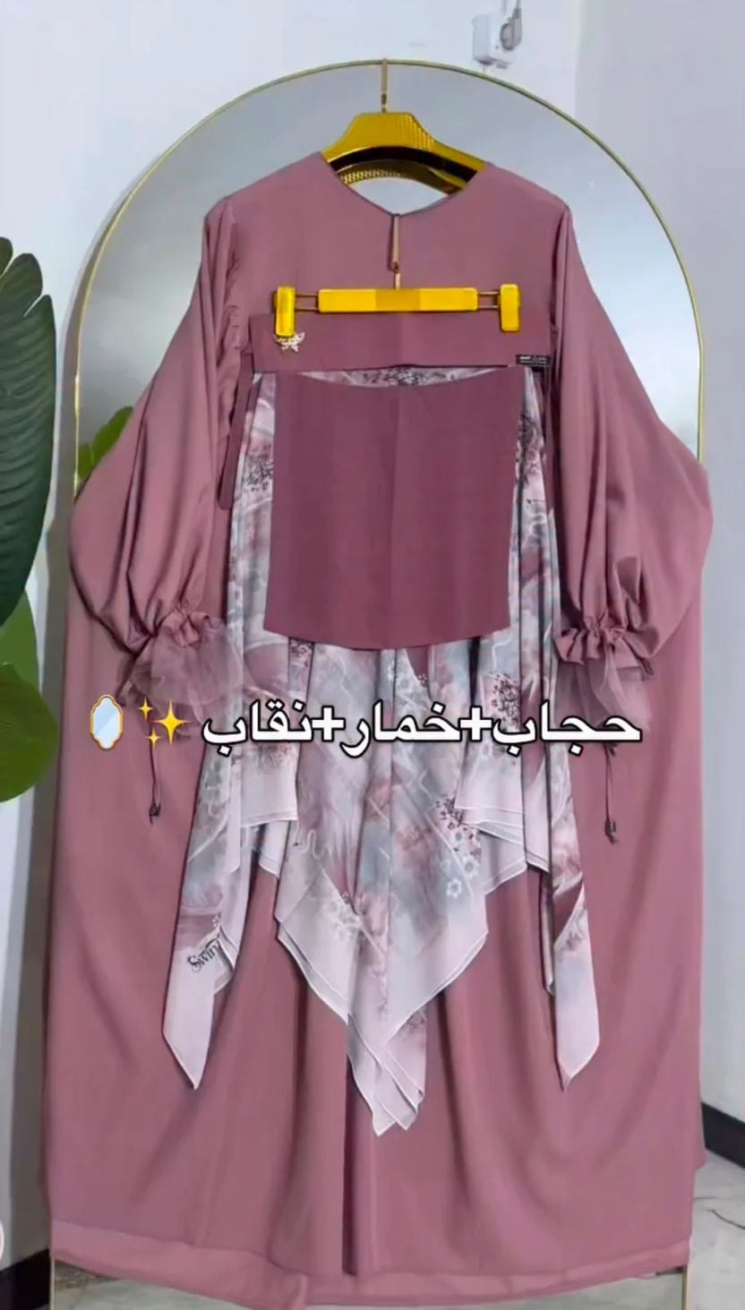 Pack Of 4 Abaya 3 Piece