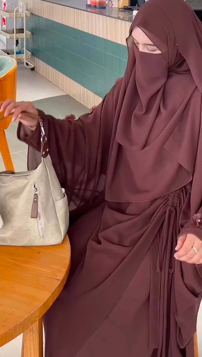 Women Abaya 3 Piece, Scarf, Niqab & Abaya
