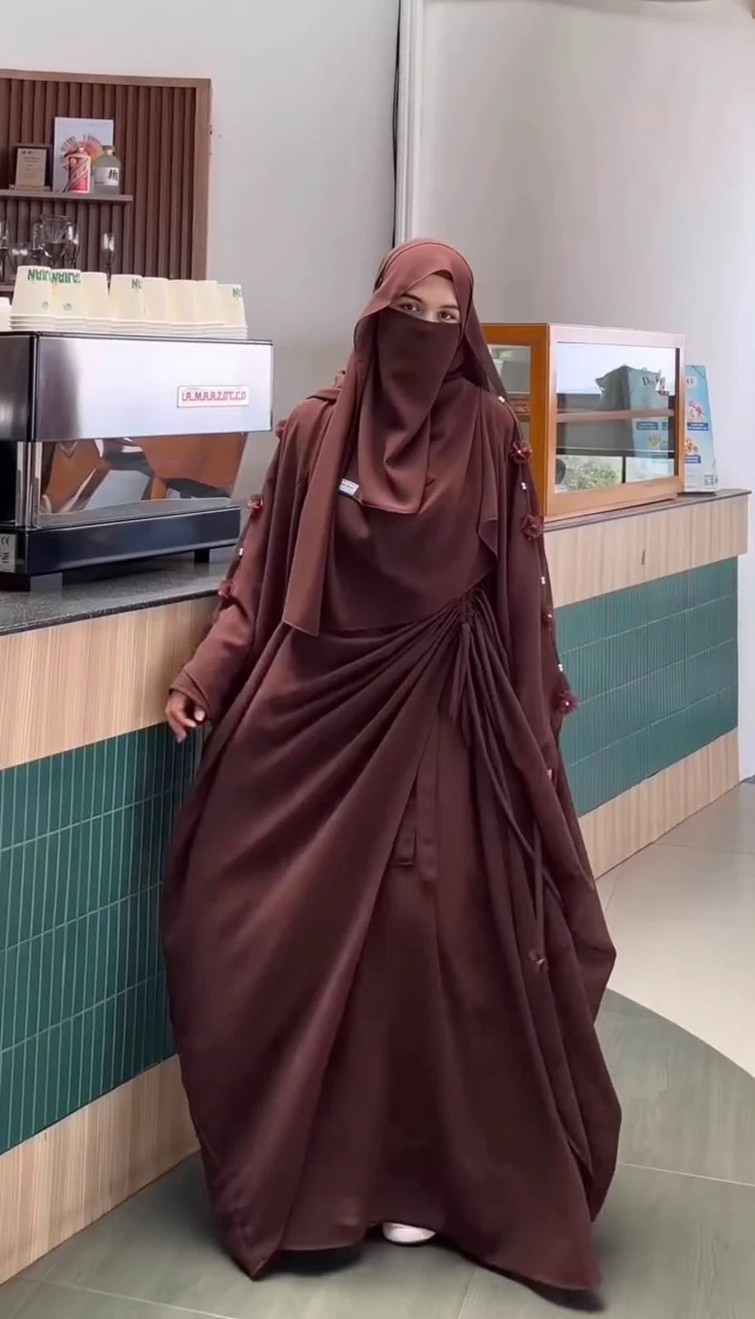Women Abaya 3 Piece, Scarf, Niqab & Abaya