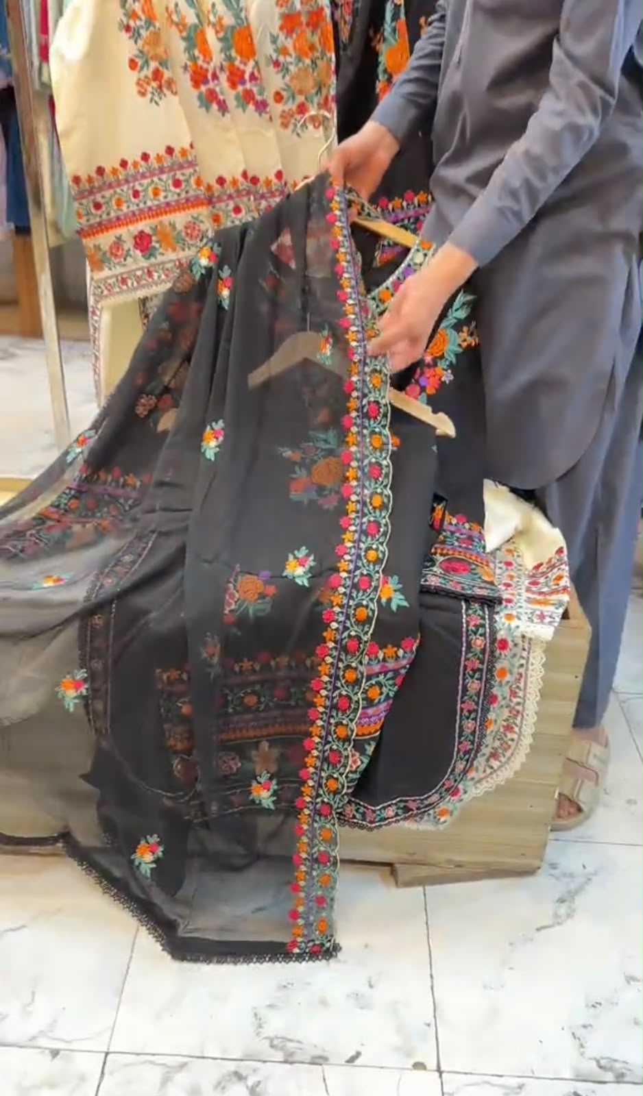 Traditional Embroidered 3 Piece Dress