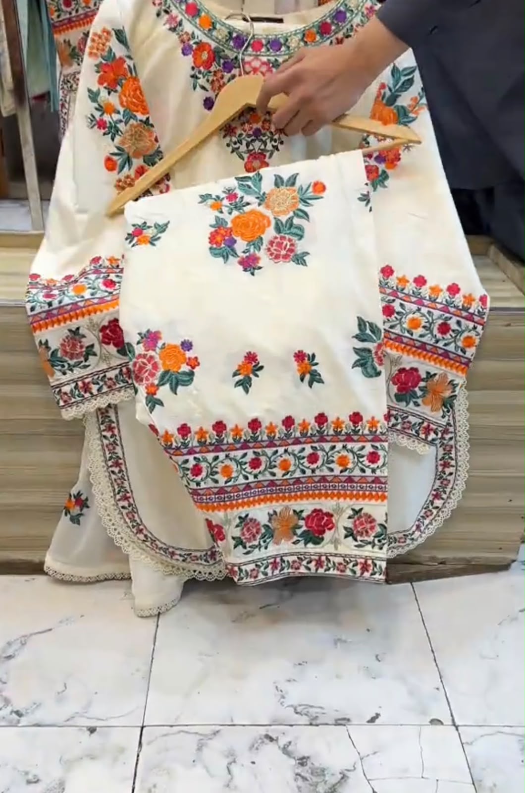 Traditional Embroidered 3 Piece Dress