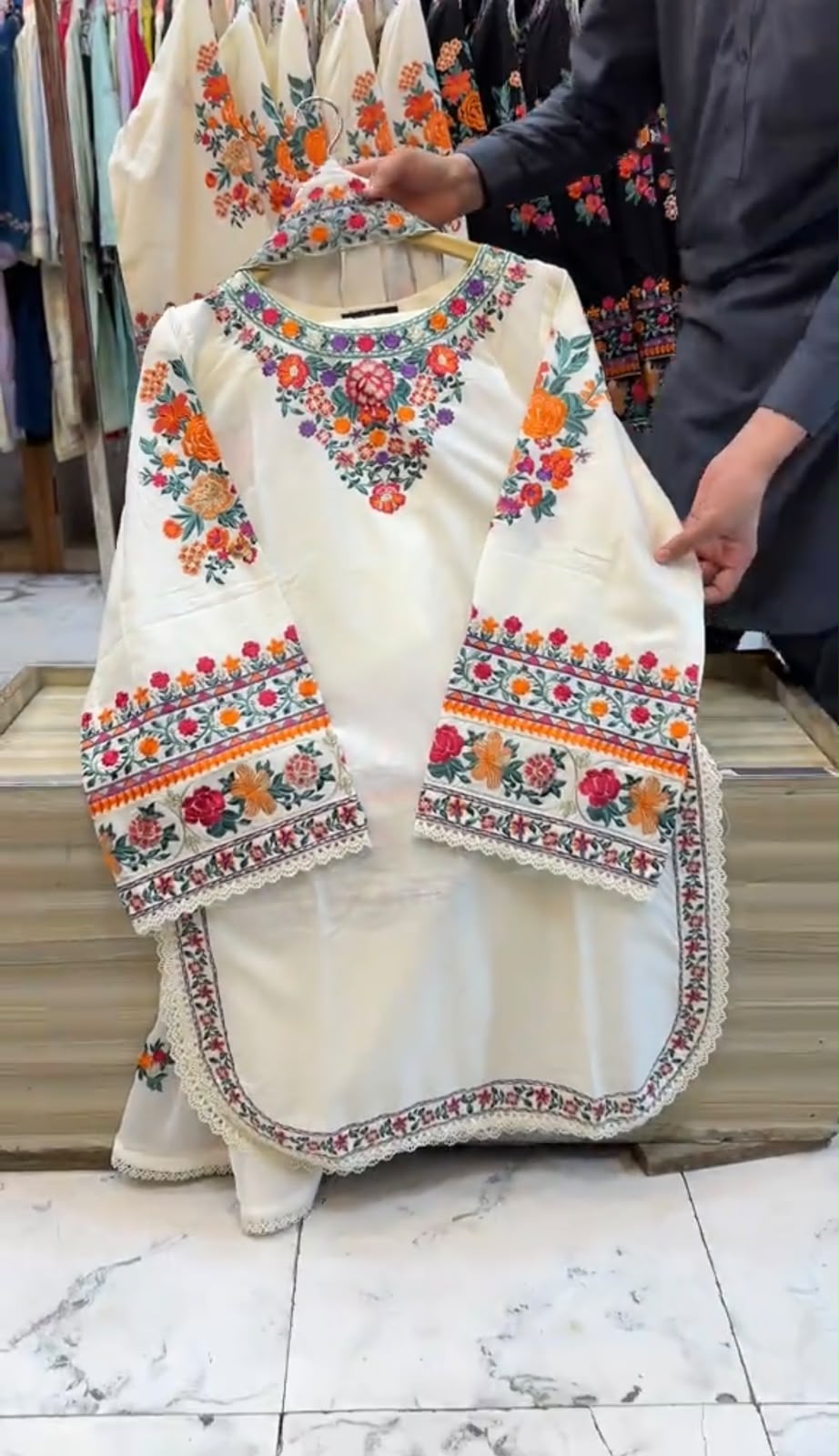 Traditional Embroidered 3 Piece Dress