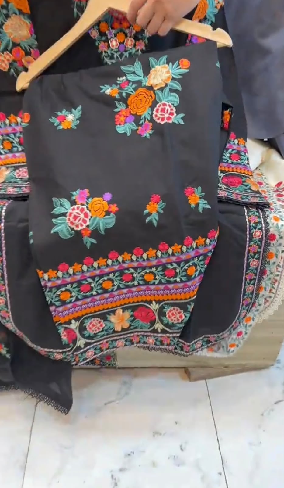 Traditional Embroidered 3 Piece Dress