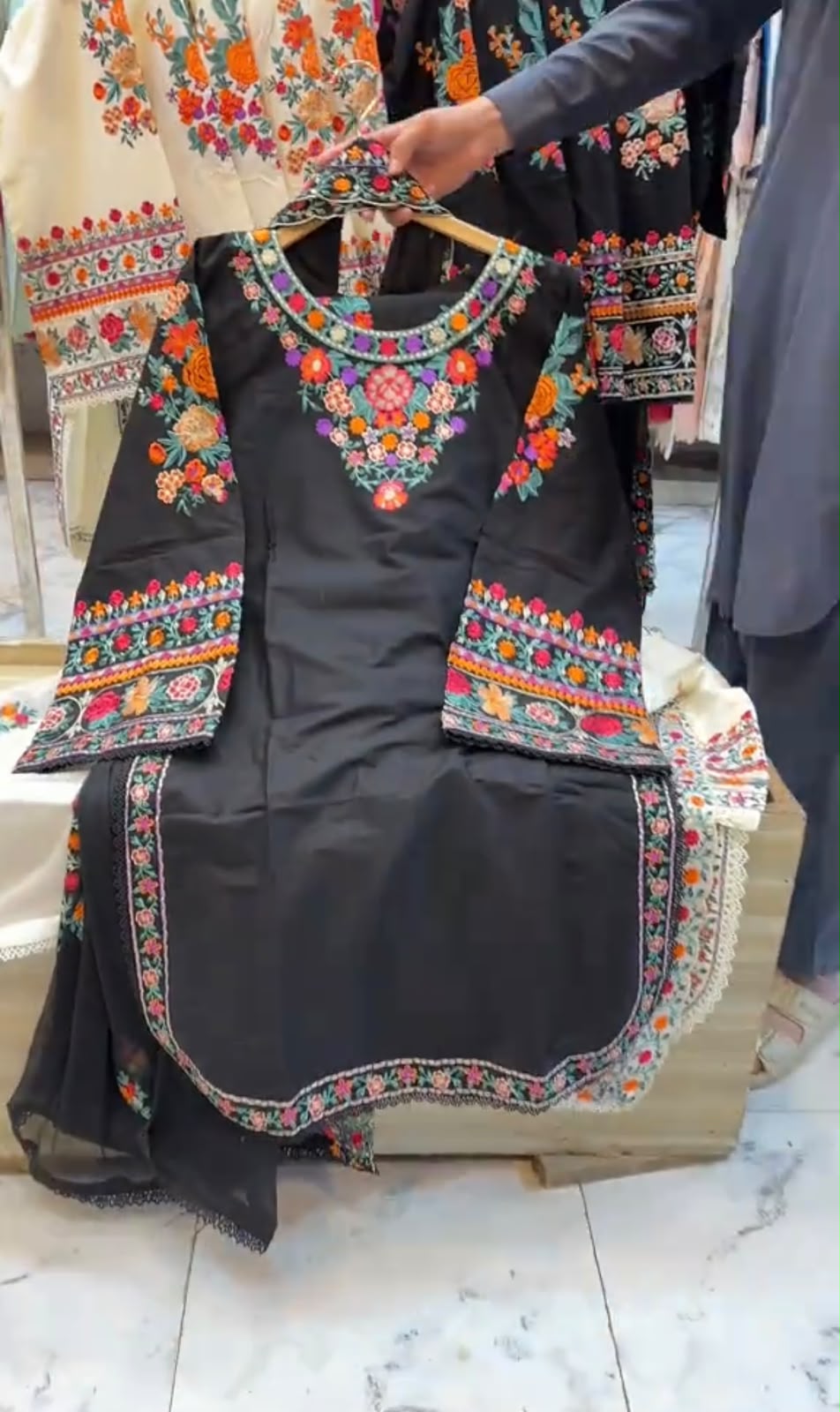 Traditional Embroidered 3 Piece Dress