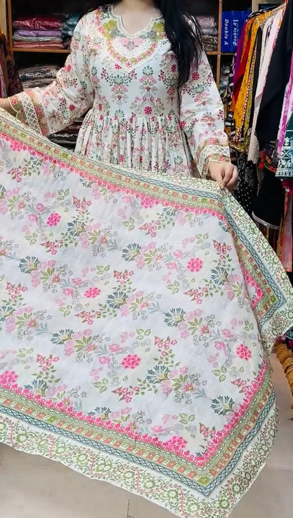 Women Frock 3 Piece Stitched