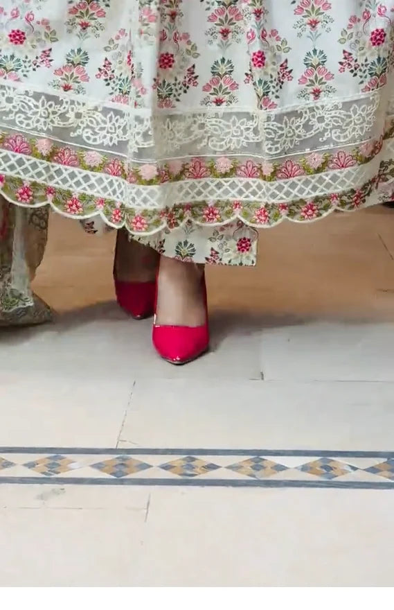 Women Frock 3 Piece Stitched